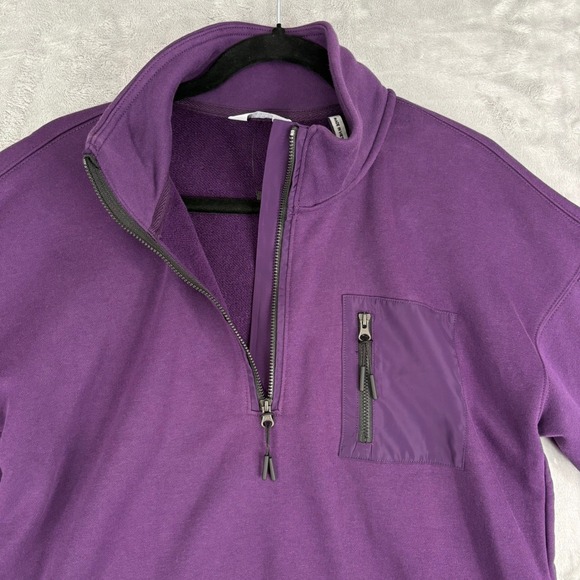 Peloton Purple Quarter Zip Sweatshirt Pullover Logo Long Sleeve Medium Women's - Picture 3 of 15
